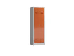 Lockerkast 1800x590x500mm 2 vakken, klinksluiting, RAL3000