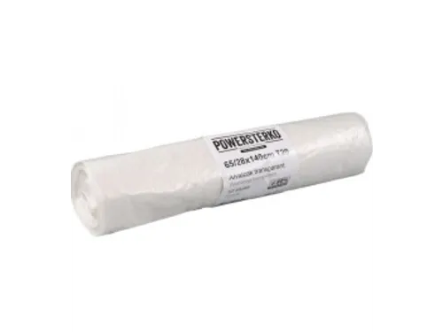 Afvalzak Powersterko Recycled 65/28x140cm Transparant T20, rolx10st