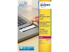 Laseretiket Avery NoPeel 45.7x25.4mm Wit 800 stuks