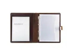 OUTLET Schrijf/documentenmap Alassio A4. 4 ringsmechaniek Leer bruin 3