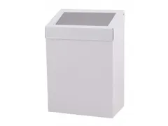 Afvalbak Metaal 20 Liter Gesloten Wit