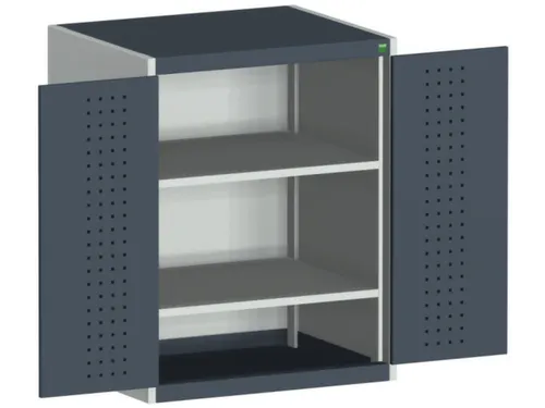 kast met geperforeerde platen,HxBxD 1000x800x525mm,2xStalen bodem
