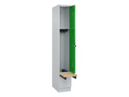 locker met bank,HxBxD 1950x300x815mm,1vak,vak B 300mm,draaigrendel