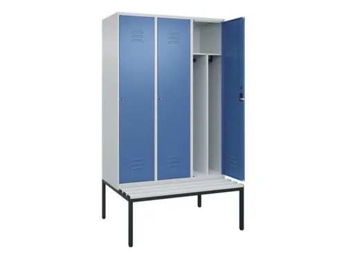 locker voor scheiding van kleding,HxBxD 2120x1200x815mm,3vak
