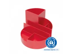 Pennenkoker MAULroundbox Blauwe Engel recycled 6 vaks rood
