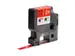 Labeltape Dymo Rhino 1805416 Vinyl 12mmx5.5m Wit op Rood