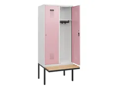 locker met bank,HxBxD 1950x800x815mm,2vak,vak B 400mm,cilinderslot