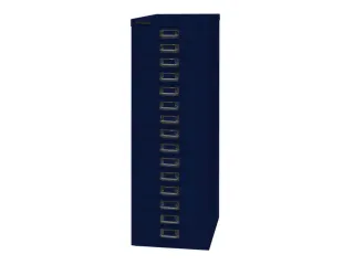 kantoor-ladekast HxBxD 857x278x380mm 15 laden romp oxfordblauw staal - 1