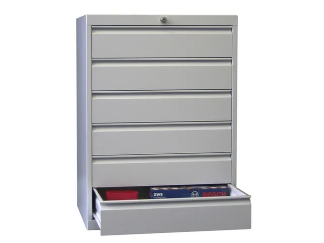 ladekast HxBxD 1000x715x600mm 6laden slot RAL7035 front RAL6011