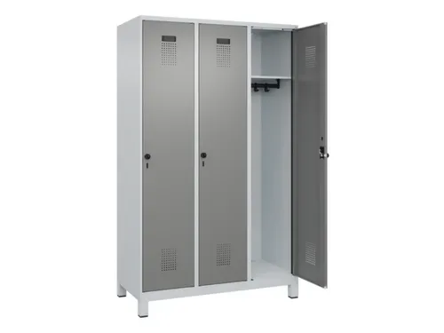 locker,HxBxD 1950x1200x500mm,3vak,vak B 400mm,draaigrendel,voeten
