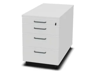 mobiel ladeblok,HxBxD 600x430x800mm,3lade(n),m. beugelgreep,Bl-wit - 2