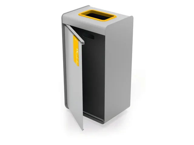 DURASORT Afvalbak sorteerunit 55L voor plastic Grijs Geel