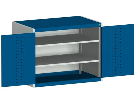 kast met geperforeerde platen,HxBxD 800x1050x650mm,2xStalen bodem