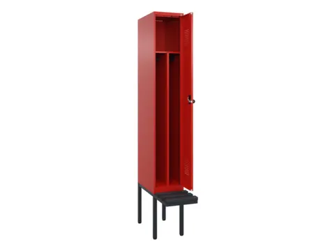 locker met bank,voor scheiding van kleding,HxBxD 2120x300x815mm,1vak