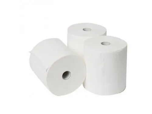 Handdoekrol 129013 Verlijmd 2-laags 140 meter wit 6 Rol