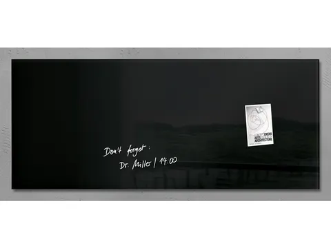 Glasmagneetbord Sigel Artverum 130x55x1.5cm Zwart