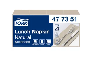 Servetten Tork 477351 2-laags 33x33cm naturel 1/8 vouw 200st. - 1