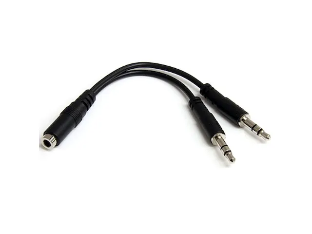 3,5mm 4-pins naar 2x 3-pins 3,5mm Headset Verloopkabel F/M