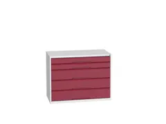 ladekast HxBxD 800x1050x550mm 5laden romp RAL7035 front RAL3004