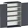 kast met sleufplaat,HxBxD 2000x1300x525mm,4xStalen bodem