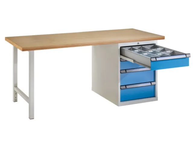 Standaard Werkbank 840x2000x700mm 4laden Werkblad Van Beuken Multiplex