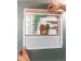 zichtpaneel,DIN A4,staand,rood,achterzijde magnetisch