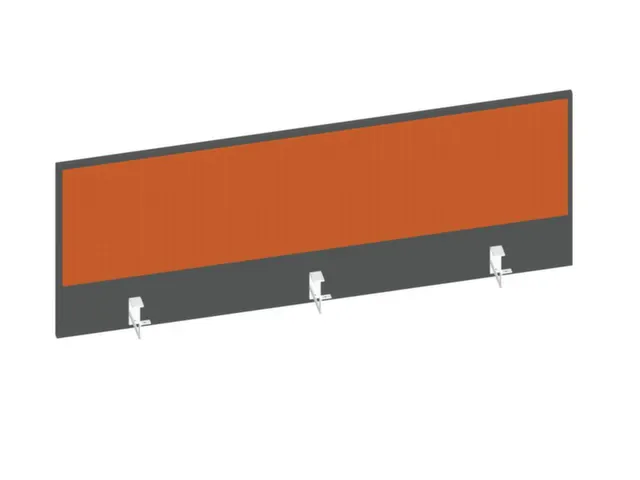 baliepaneel bureau aanbouw achter MS-donkergrijs BN3012-oranje 1400mm