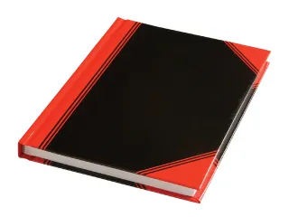 Notitieboek Bantex zwart/rood A6 lijn 70gr 96vel - 1