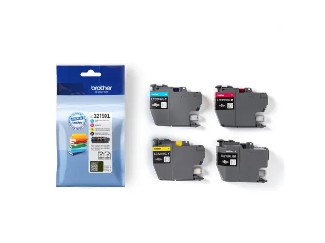 Inktcartridge Brother LC-3219XL zwart + 3 kleuren HC