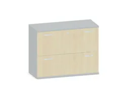 hangmappenkast 770x1000x430mm 2hangmappenframes Lichtgrijs+ Esdoorn