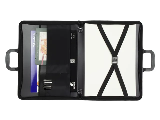 Tekenmap Kangaro A3 zwart met handvat