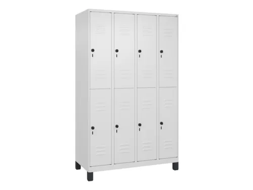 dubbeldekse locker,HxBxD 1950x1200x500mm,4x2vak.,vak B 300mm