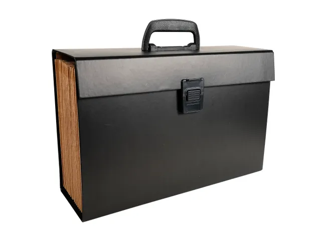 Sorteermap m/handvat 20 vak zwart