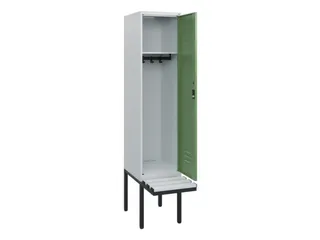 locker met bank,HxBxD 1950x400x815mm,1vak,vak B 400mm,cil.-slot - 2
