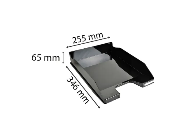 Brievenbak COMBO MIDI zwart glossy