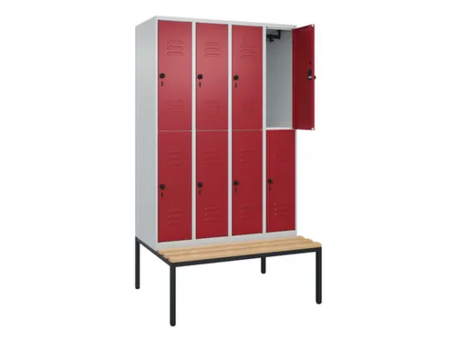 Dubbeldekse dekenkist,HxBxD 2120x1200x815mm,4x2vak.,vak B 300mm