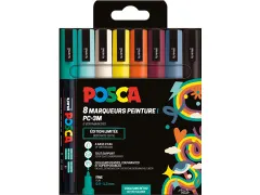 Uni POSCA paintmarker PC-3M 8 stuks assorti Retro