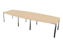 vergadertafel,HxBxD 740x3600x1400mm,vatvormig,NE-esdoorn