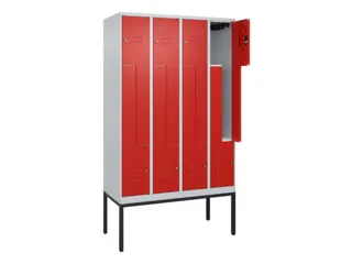 Z-garderobekast,HxBxD 2120x1200x500mm,vak B 150/300mm,cil.-slot - 2