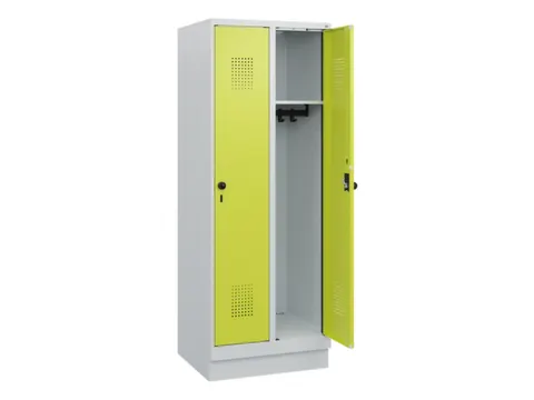 schoollocker,HxBxD 1630x600x500mm,2vak,vak B 300mm,draaigrendel,sokkel