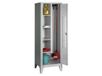 Schoonmaakkast 1850x610x500mm 2 Vakken Cilinderslot Ral7035
