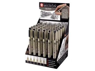 Fineliner Display Sakura Pigma Micron assorti zwart - 3