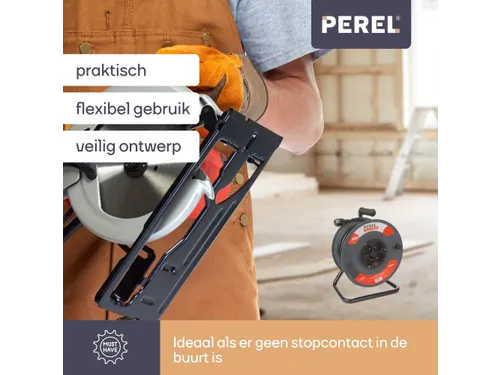Kabelhaspel 50 M - 3g1.5 - 4 Stopcontacten Penaarde