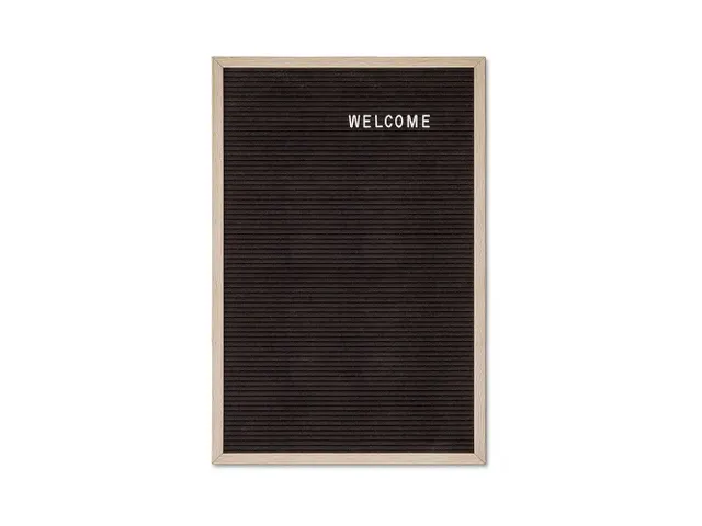 Letterbord Zwart 40x60cm met houten lijst