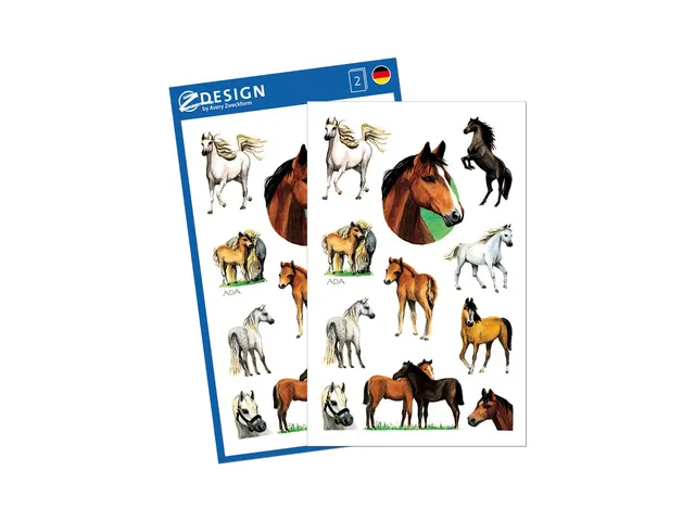papieretiket Z-design Kids pakje a 2 vel paarden