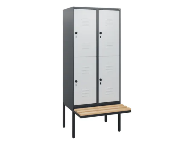 Dubbeldekse dekenkist,HxBxD 1950x800x815mm,2x2vak.,vak B 400mm