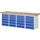 werkbank,HxBxD 890x2500x700mm,beukblad,draagverm. 750kg,4containers