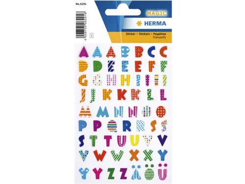 Etiket Herma 6291 Kleurrijke Letters Stone 62 stuks