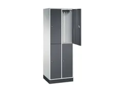 Dubbeldekse garderobekast,HxBxD 1950x620x500mm,2x2vak.,vak B 260mm