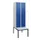 locker met bank,HxBxD 1950x600x815mm,2vak,vak B 300mm,draaigrendel
